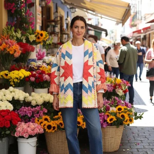 Reversible Patchwork Quilted Jacket